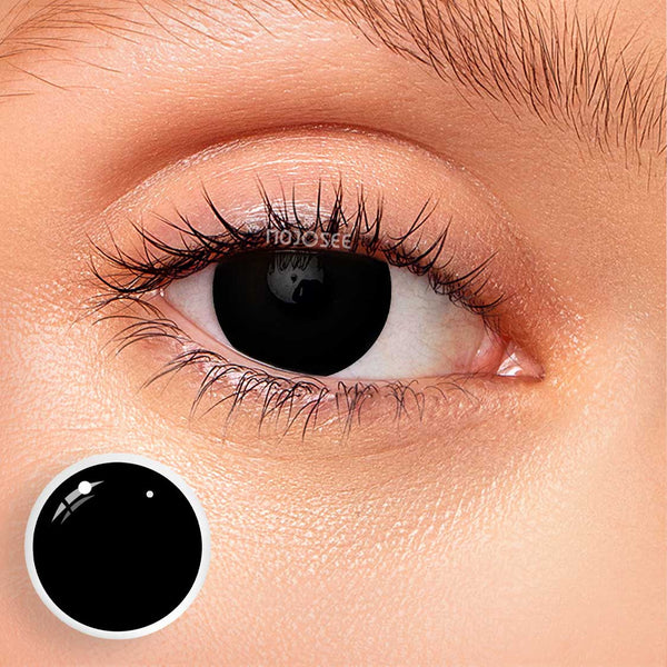 Button Eye Contacts: The Coraline-Style All-Black Look