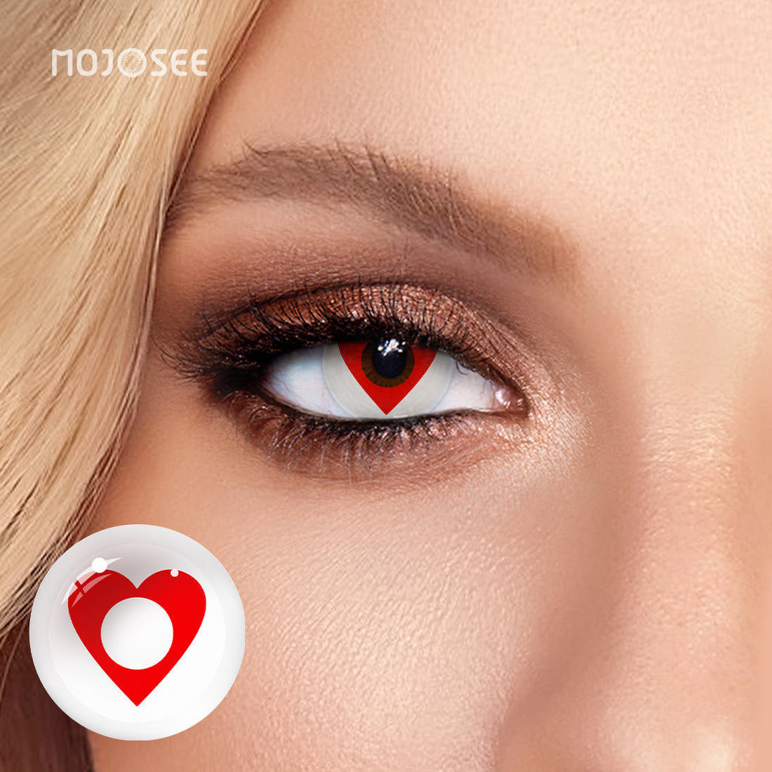 Red Heart Colored Contact Lenses
