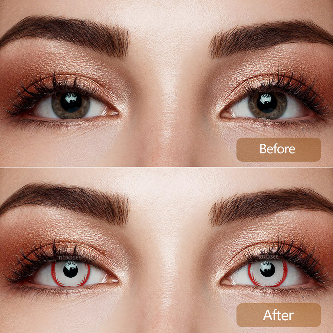 Red Gauge Rim Colored Contact Lenses