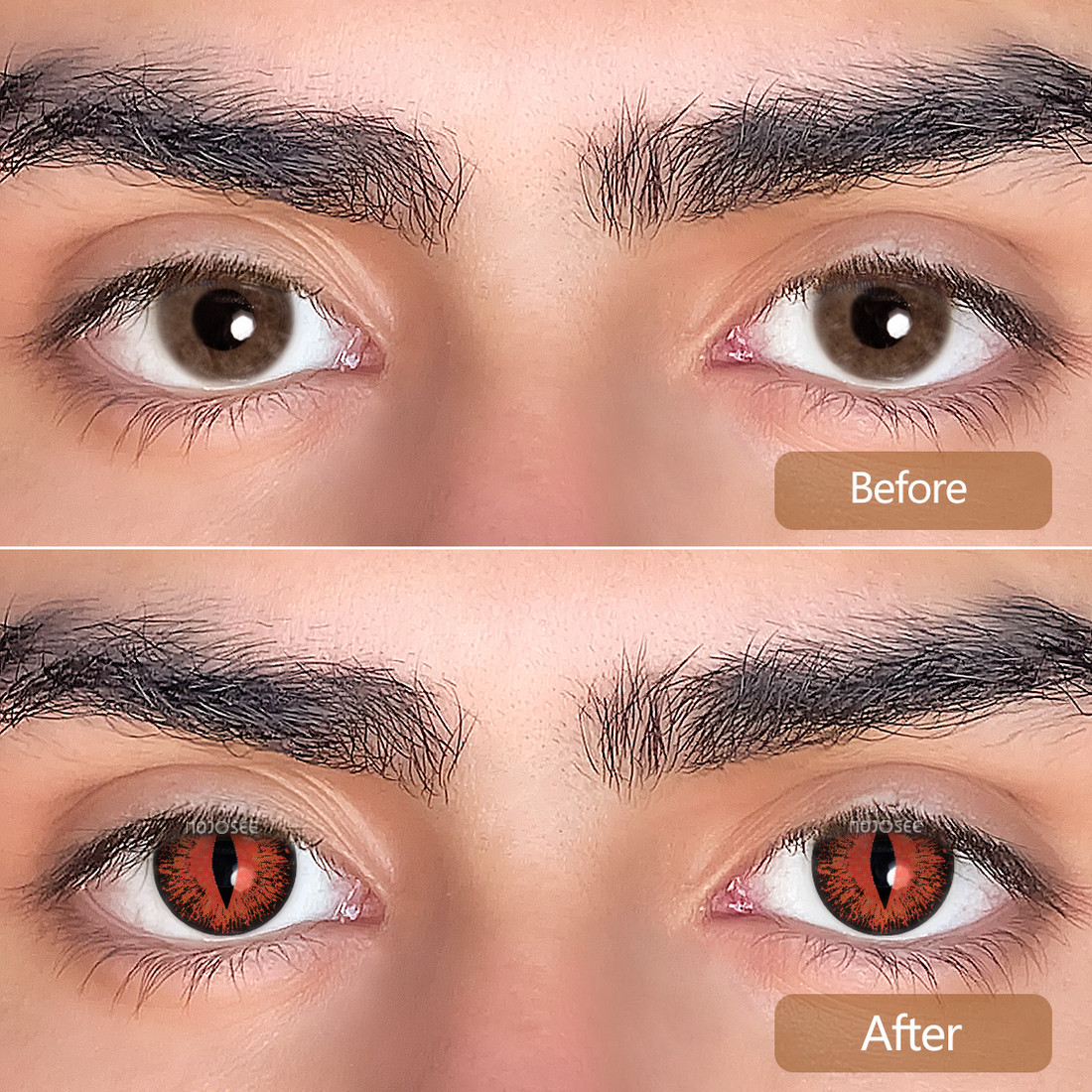 Crimson Dragon Eye Colored Contact Lenses for Men