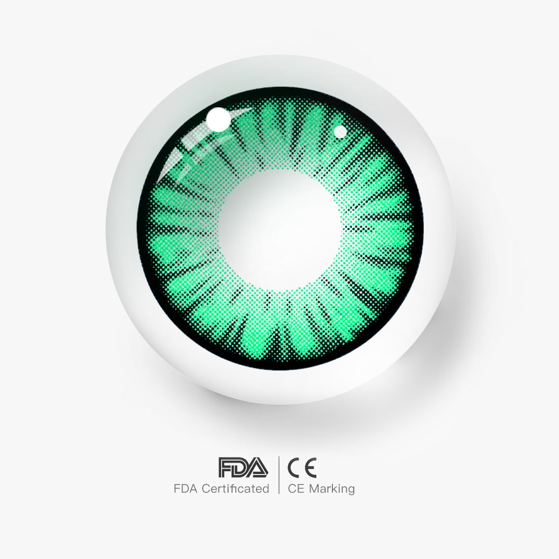 Green Werewolf Colored Contact Lenses – Green Jagged Rim Beast Eye