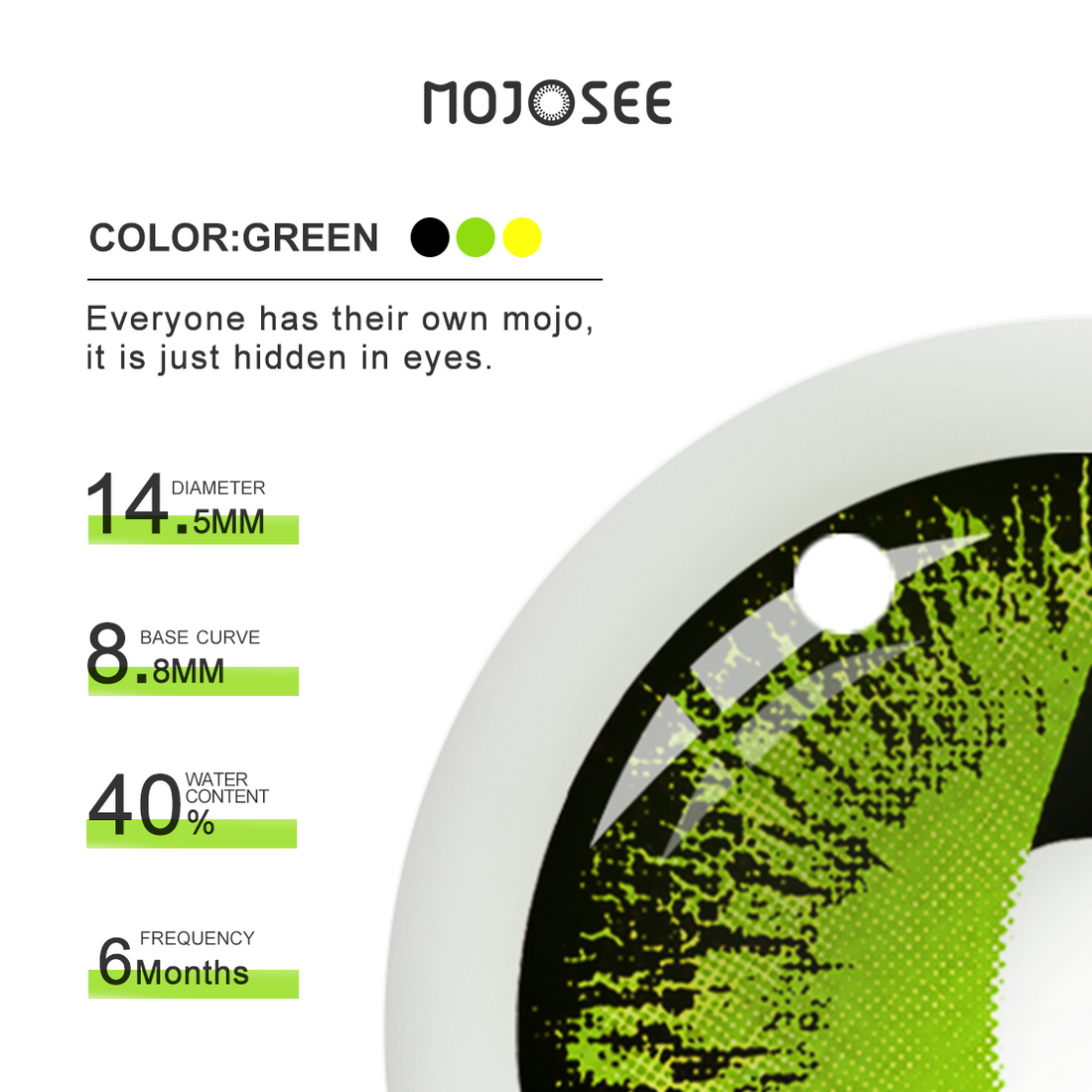 Lizard Eye Green Colored Contact Lenses