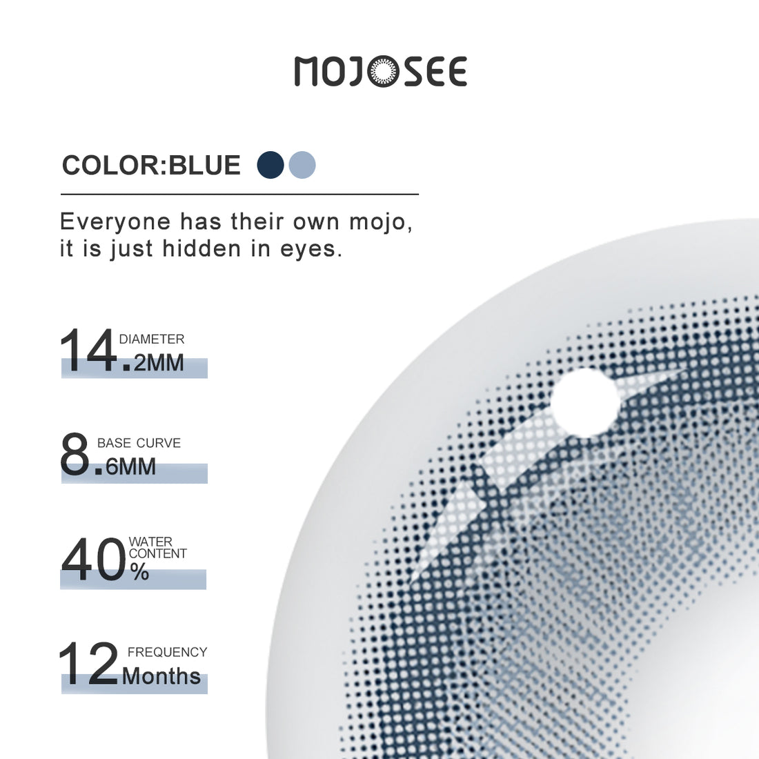 Bliss Azure – blue colored contact lenses