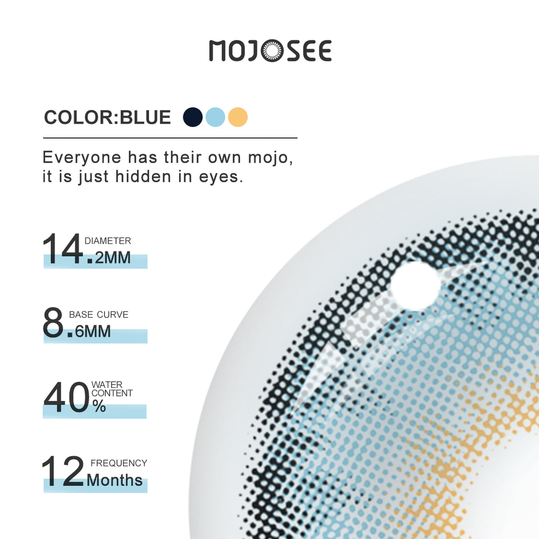 Siri Blue Colored Contact Lenses