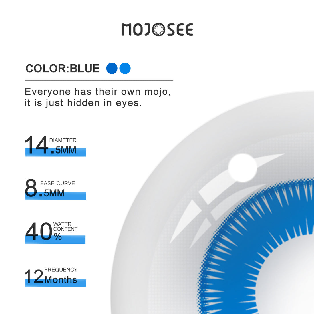Blue Small Pupil Prescription Colored Contact Lenses