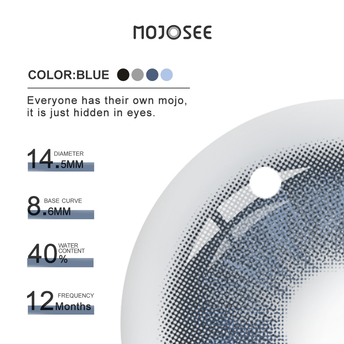 Muses Blue Colored Contact Lenses for Men