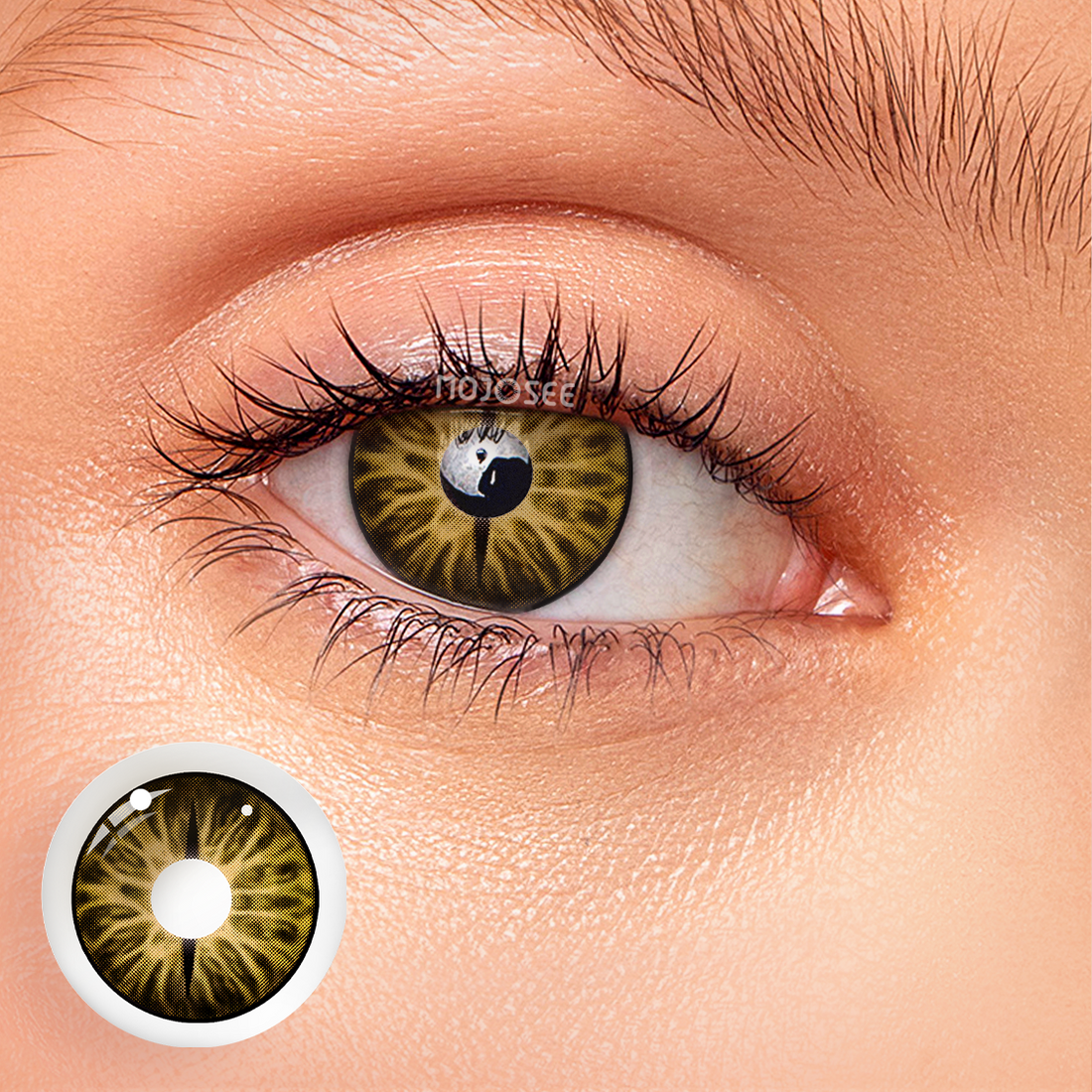 Golden Snake Eye Colored Contact Lenses