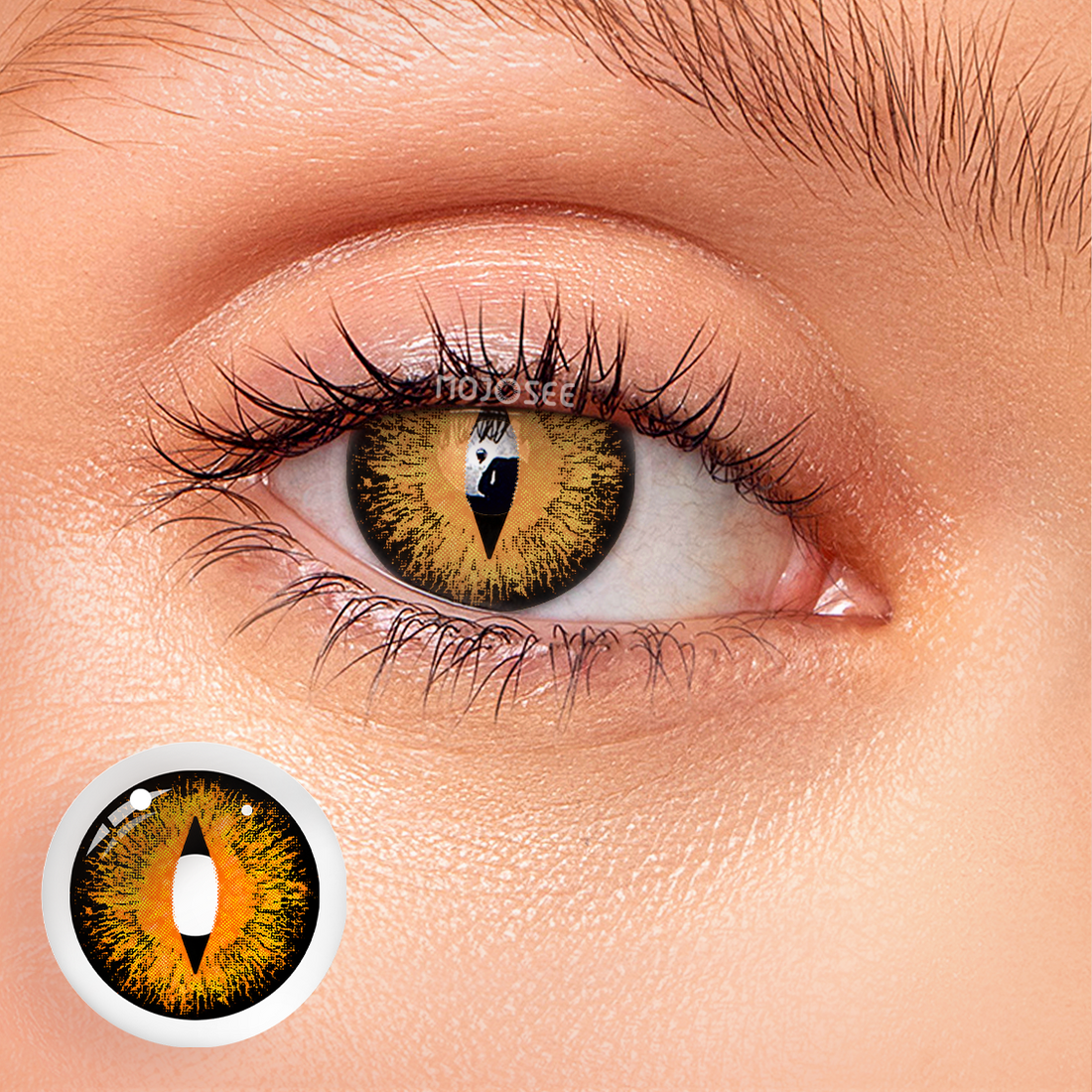 Lizard Eye Brown Colored Contact Lenses