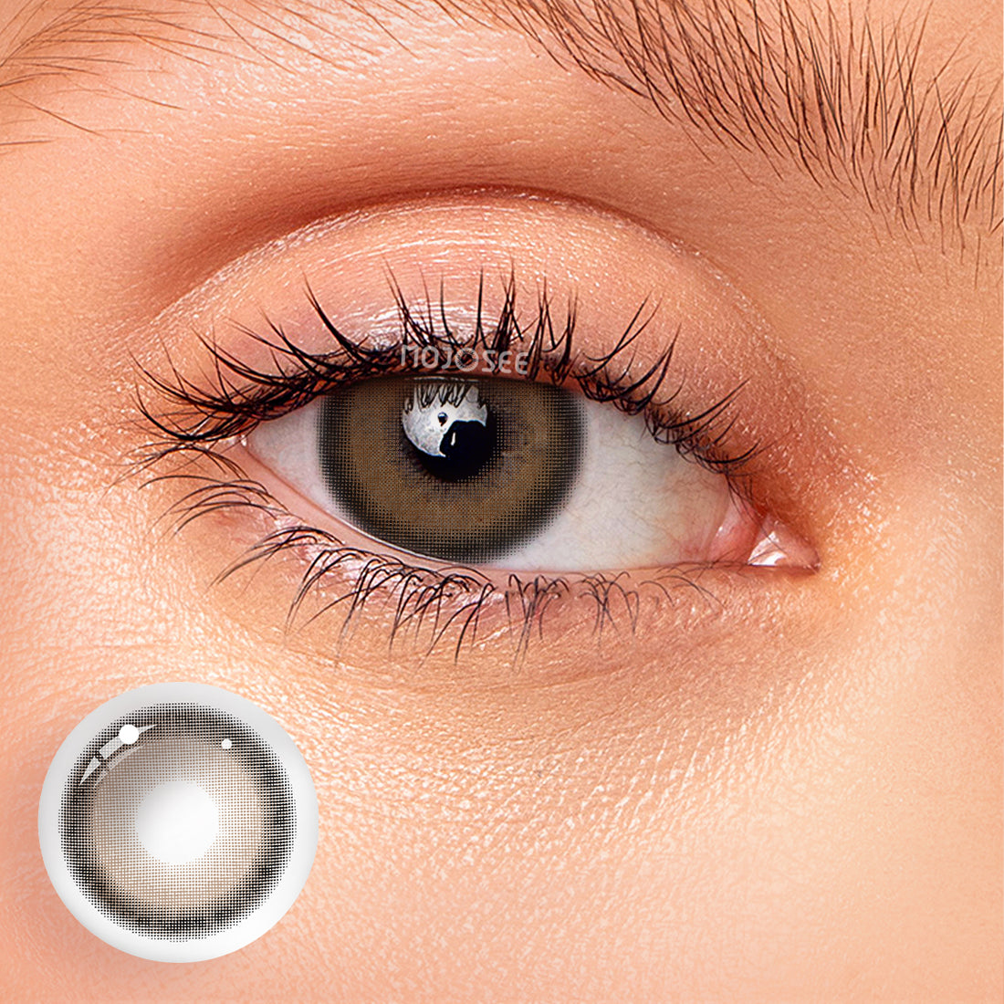 Almond Murmur Brown Colored Contact Lenses