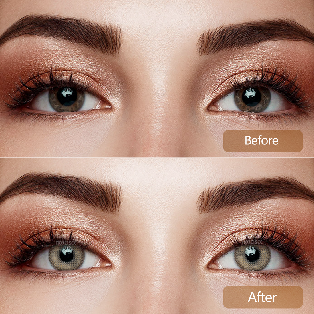 Hybrid Brown Colored Contact Lenses