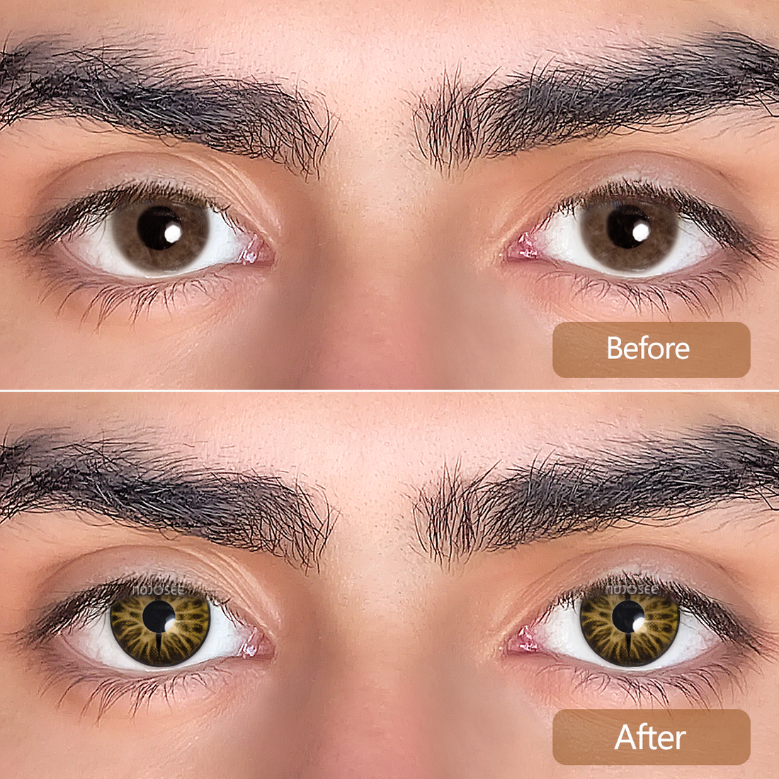Golden Snake Eye Colored Contact Lenses for Men