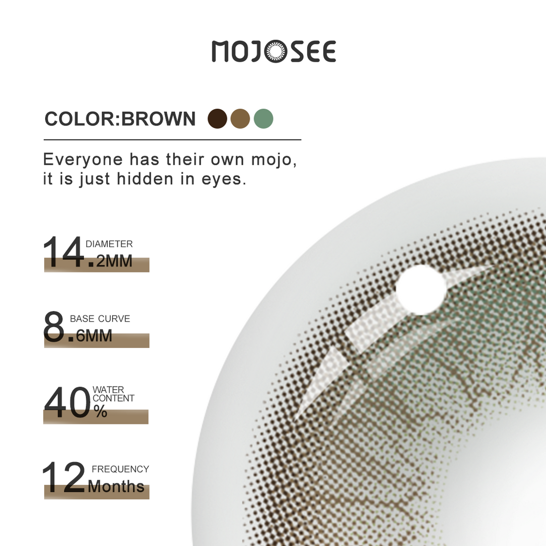 Vision Brown Colored Contact Lenses for Men