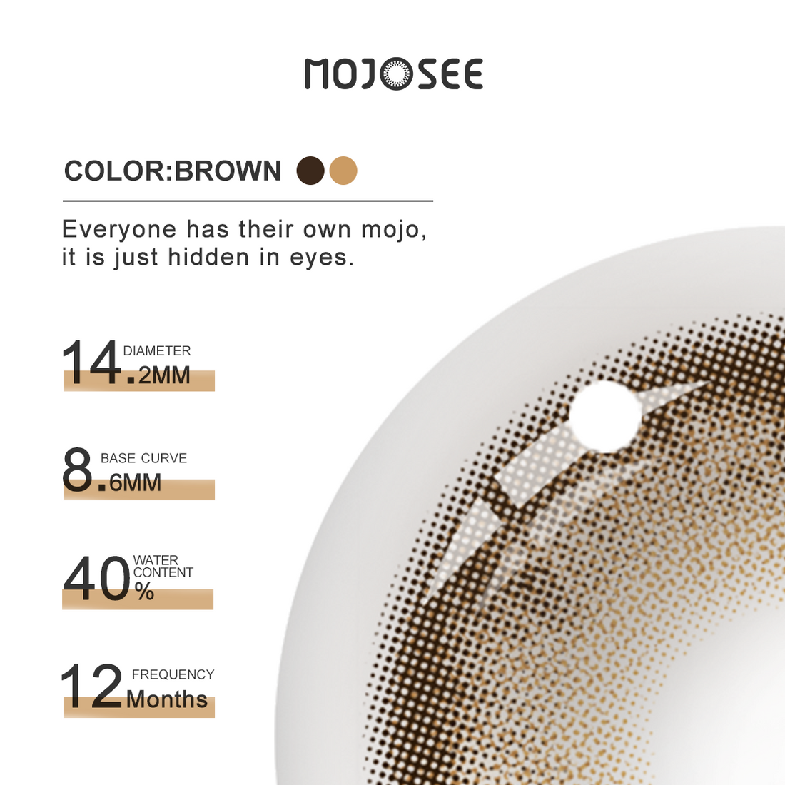 Tulip Nebula Brown Colored Contact Lenses