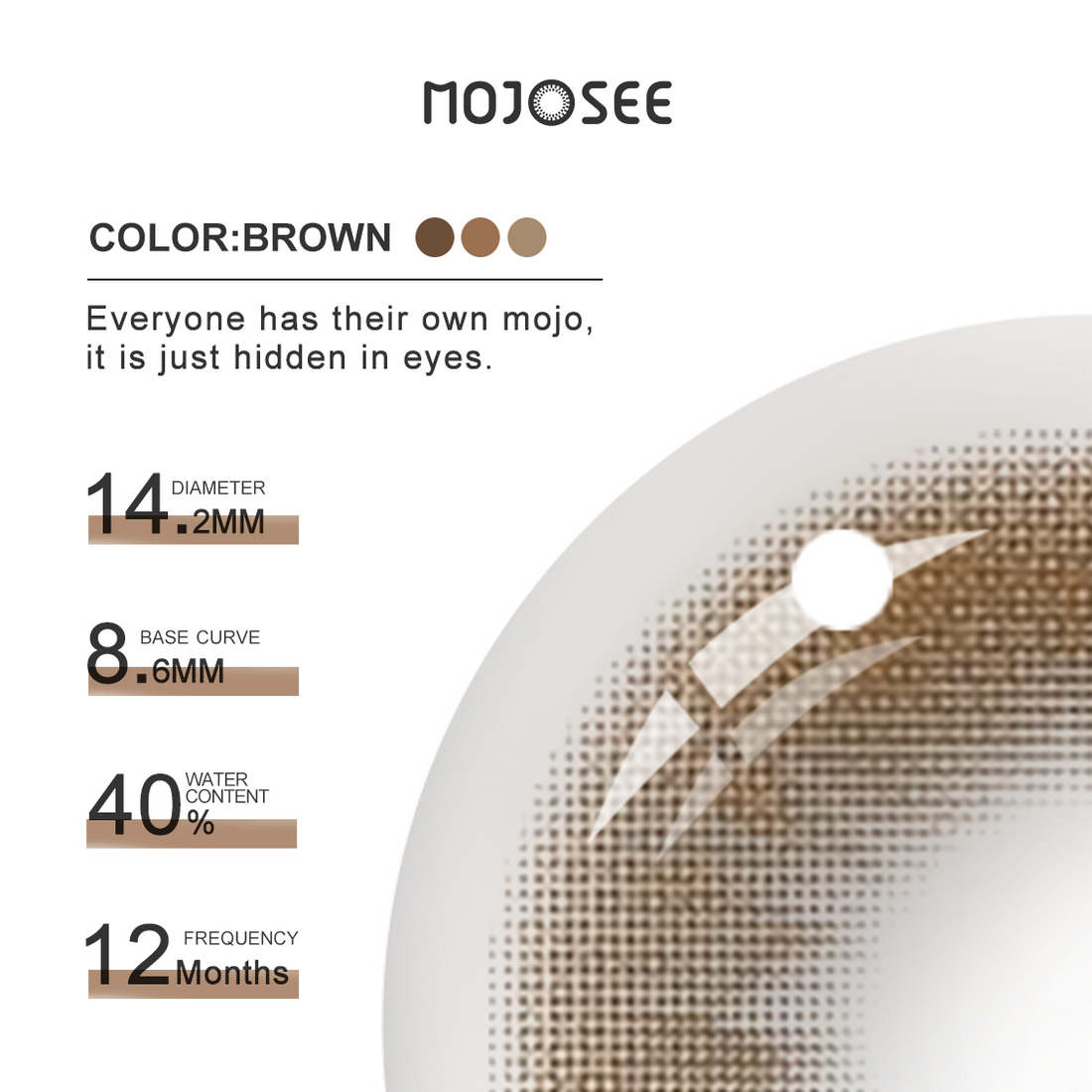 Gloomy Brown Colored Contact Lenses for Men