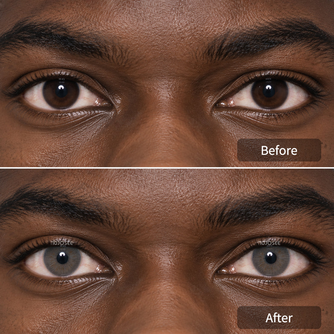 Peruvian Gray Colored Contact Lenses for Men