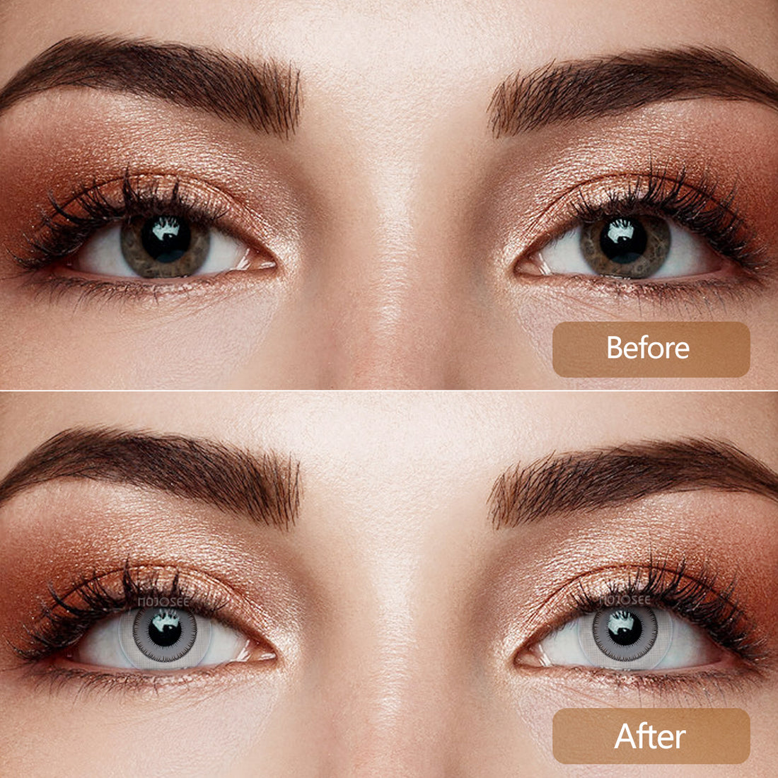 Gray Small Pupil Prescription Colored Contact Lenses