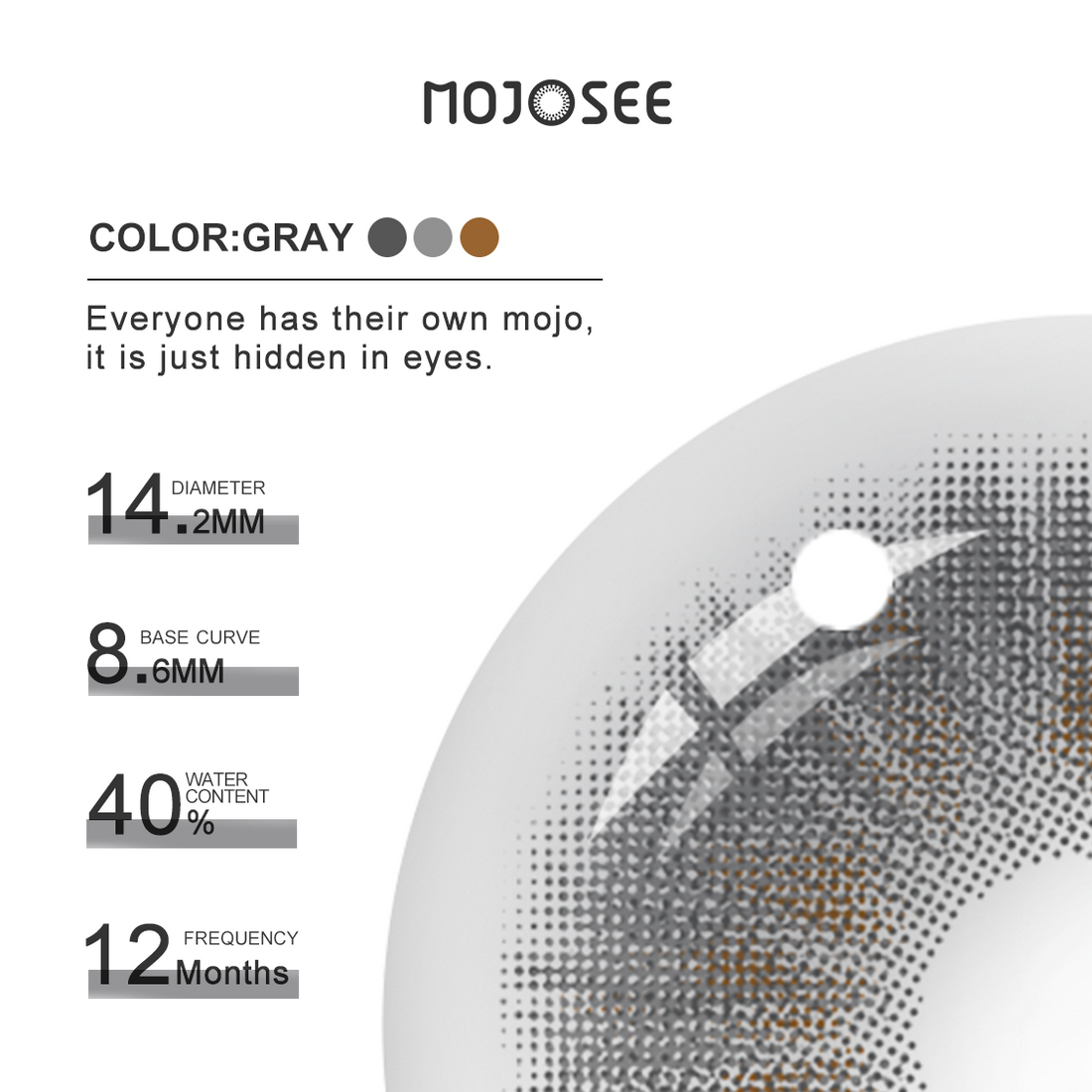 Peruvian Gray Colored Contact Lenses