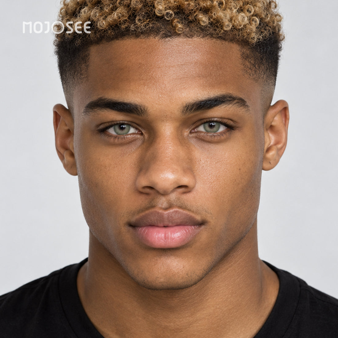 Soft Sage Green Contact Lenses for Men - Low-Key Evening Look