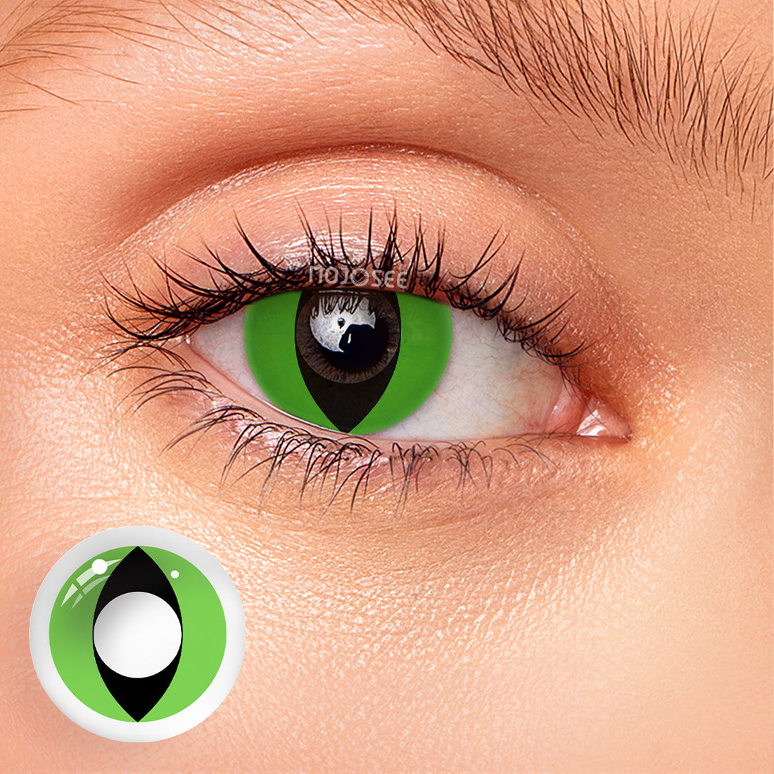 Cat Eye Green Colored Contact Lenses
