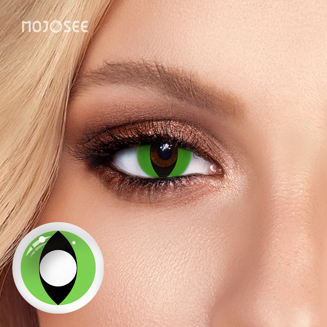 Cat Eye Green Colored Contact Lenses