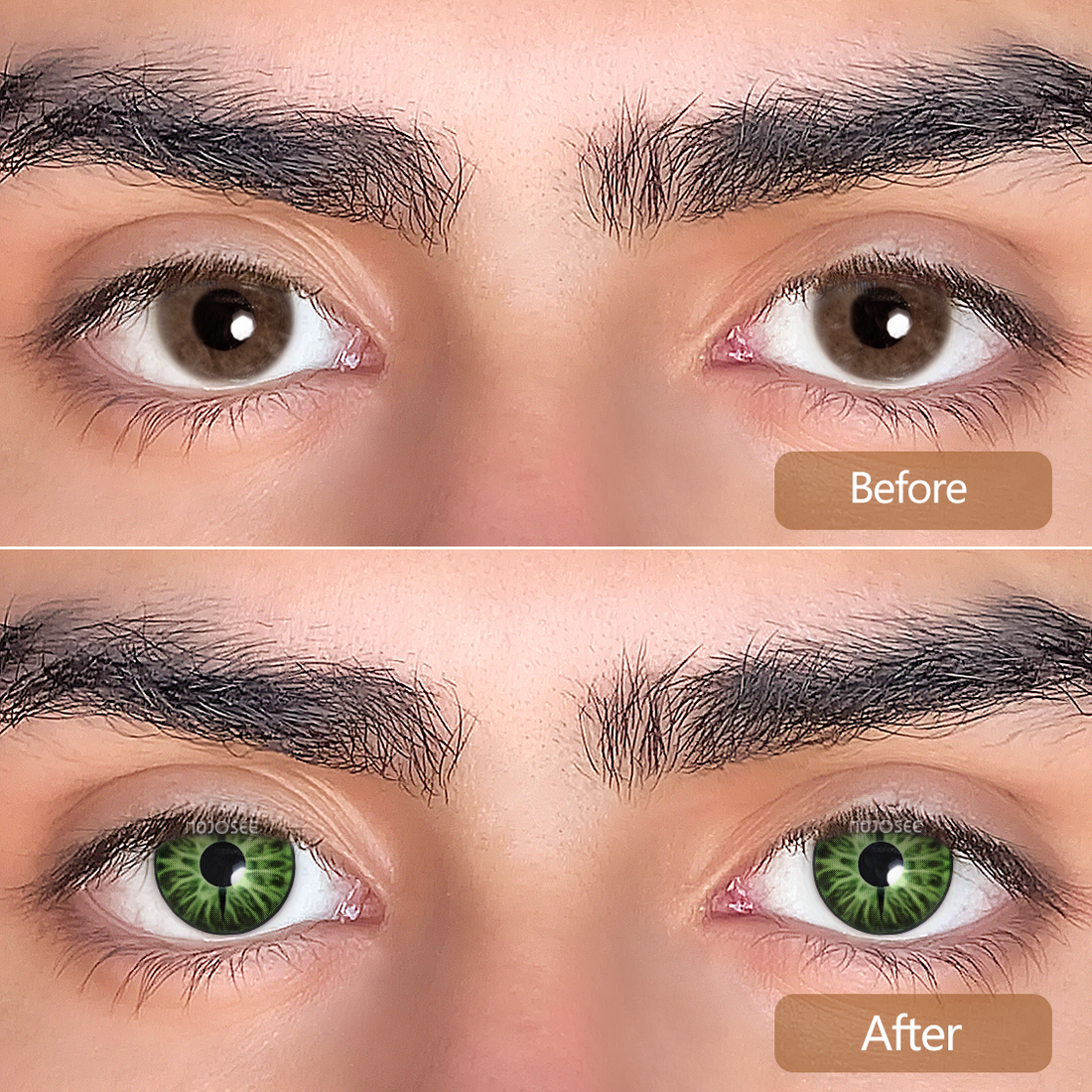 Green Snake Eye Colored Contact Lenses for Men