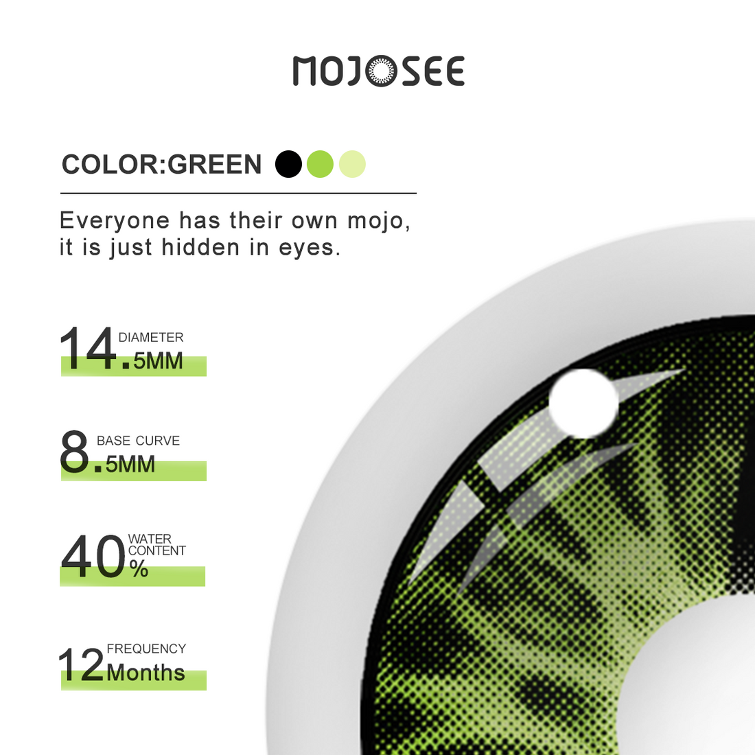 Green Snake Eye Colored Contact Lenses for Men