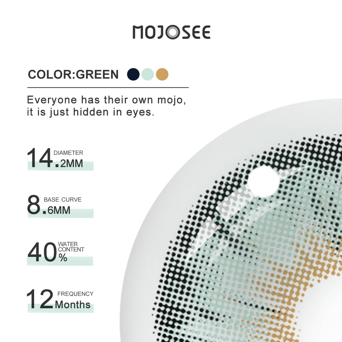 Siri Green Colored Contact Lenses for Men
