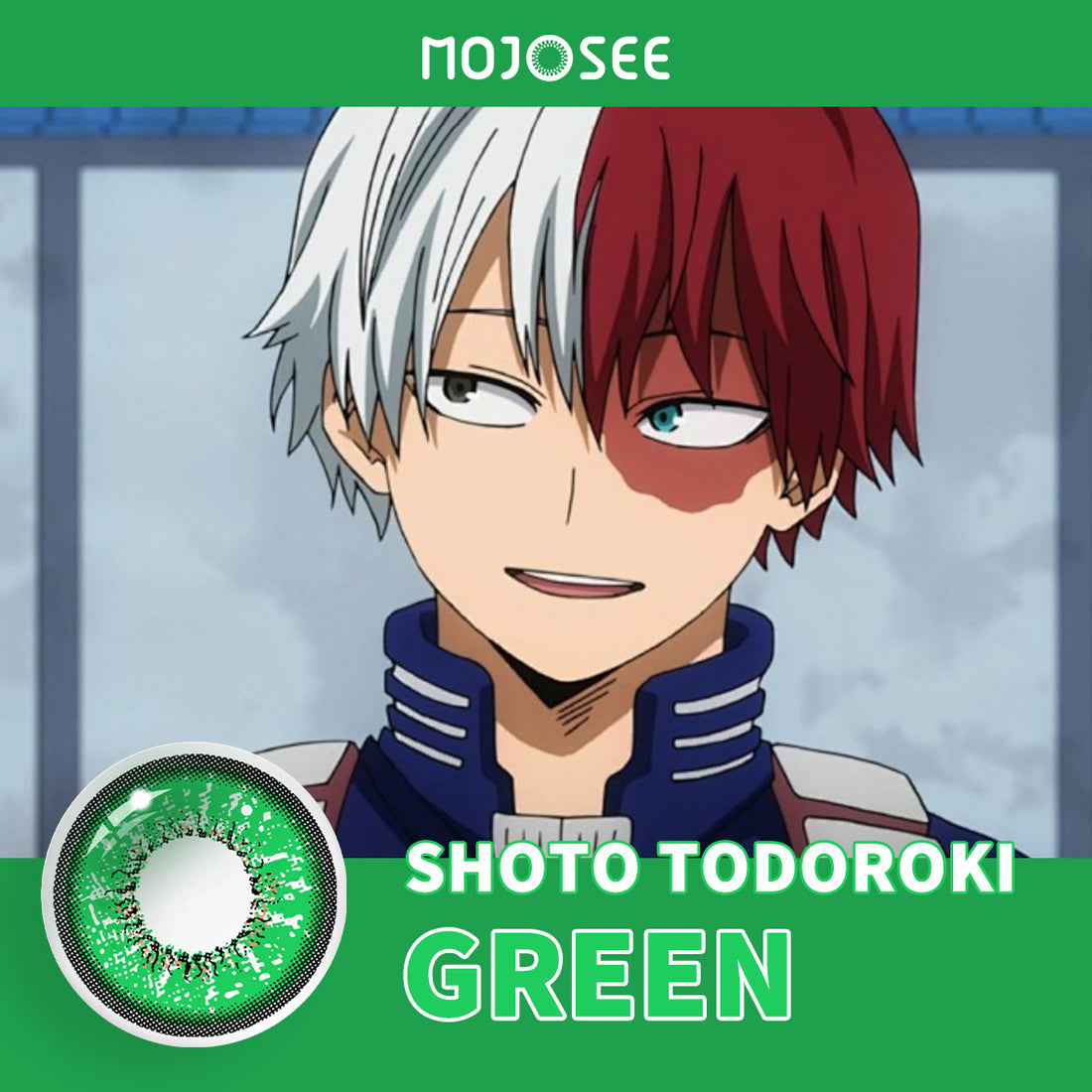 Shoto Todoroki Left Eye Cosplay Contact Lenses — My Hero Academia