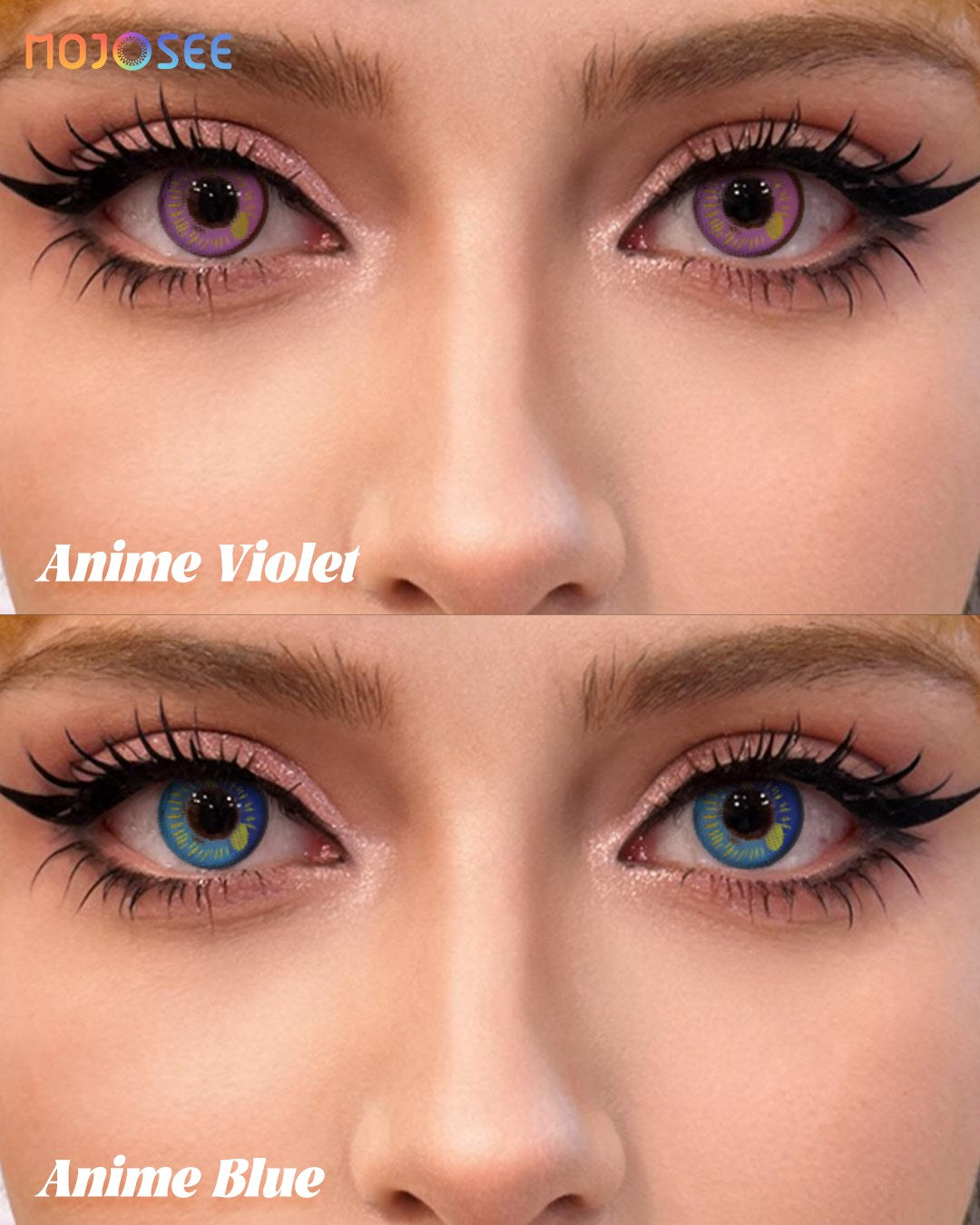 Anime Blue Colored Contact Lenses — look 2