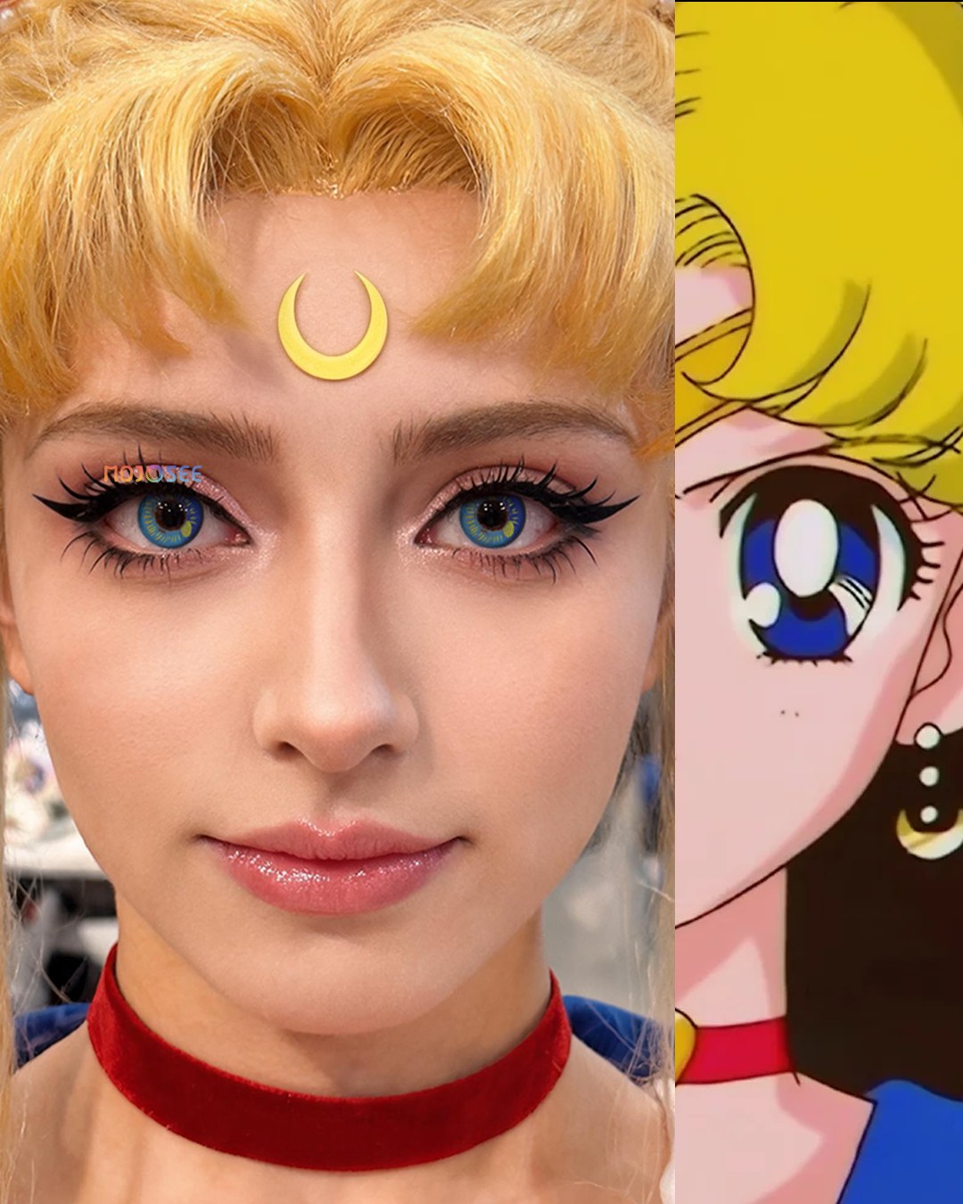 Anime Blue Colored Contact Lenses — look 4