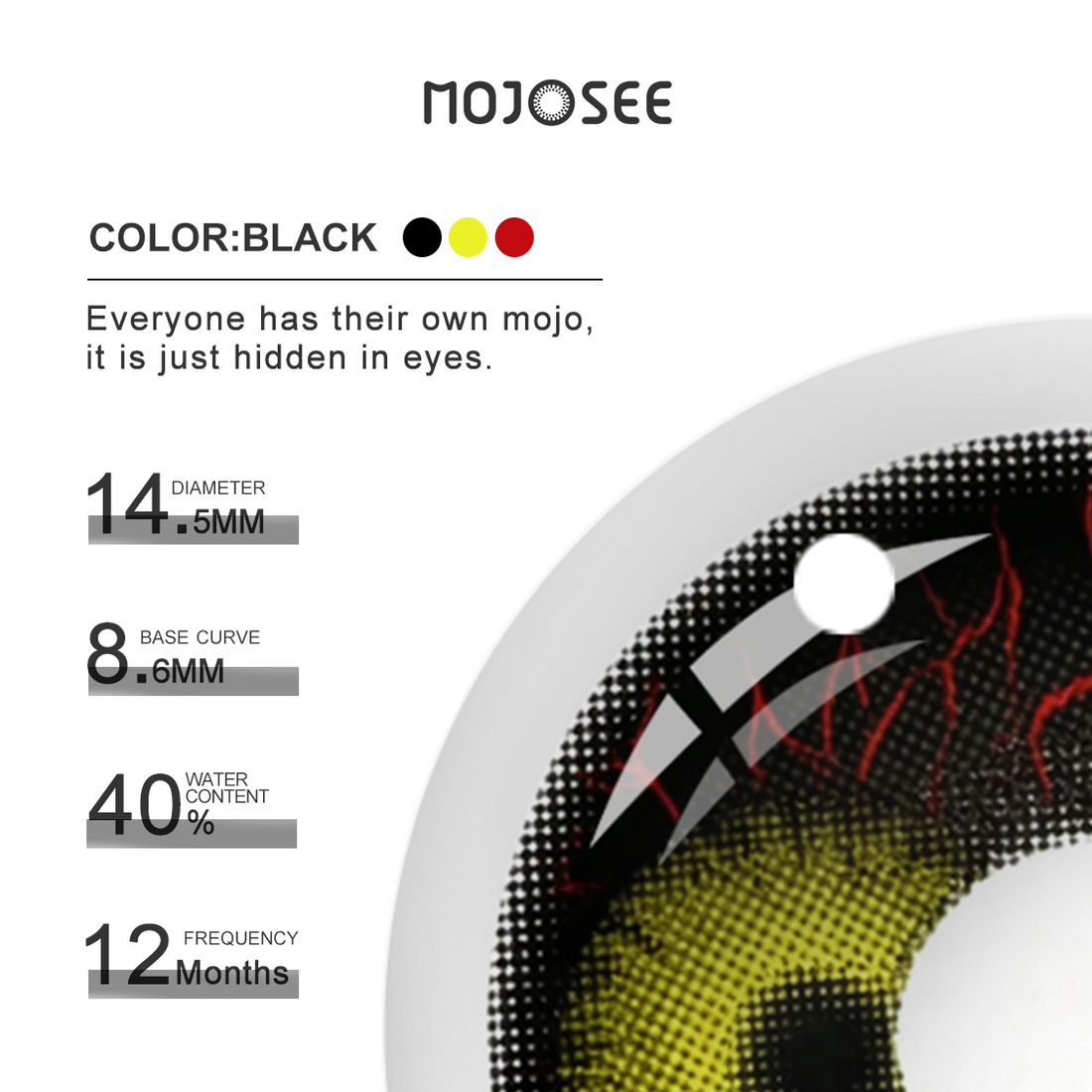 Double Sight Black-b Colored Contact Lenses