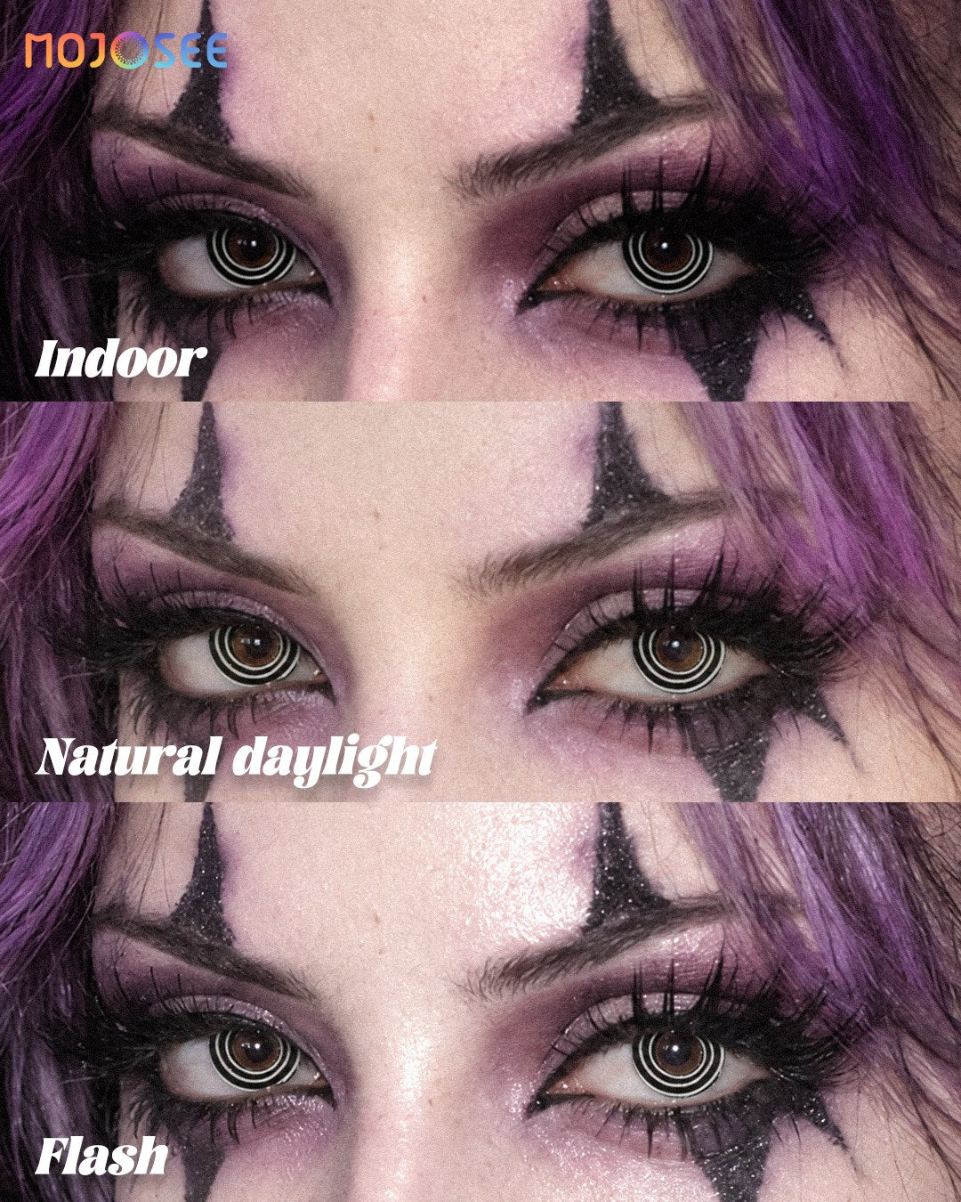 Black&White Spiral Swirl Colored Contact Lenses – Hypnotic Spiral Eye — look 3