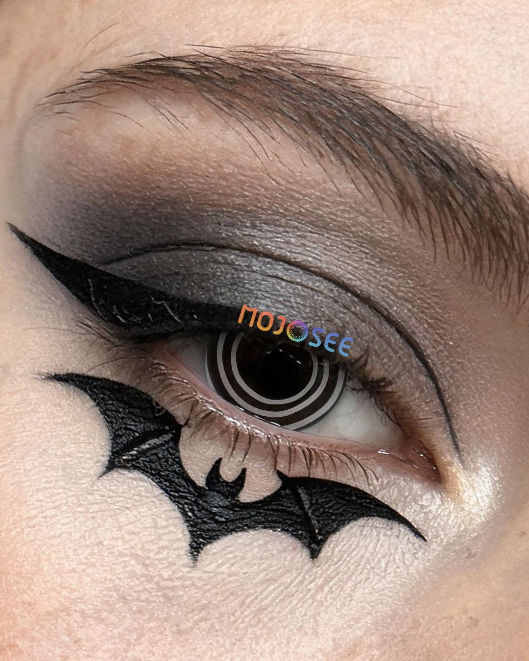 Black&White Spiral Swirl Colored Contact Lenses – Hypnotic Spiral Eye — look 6