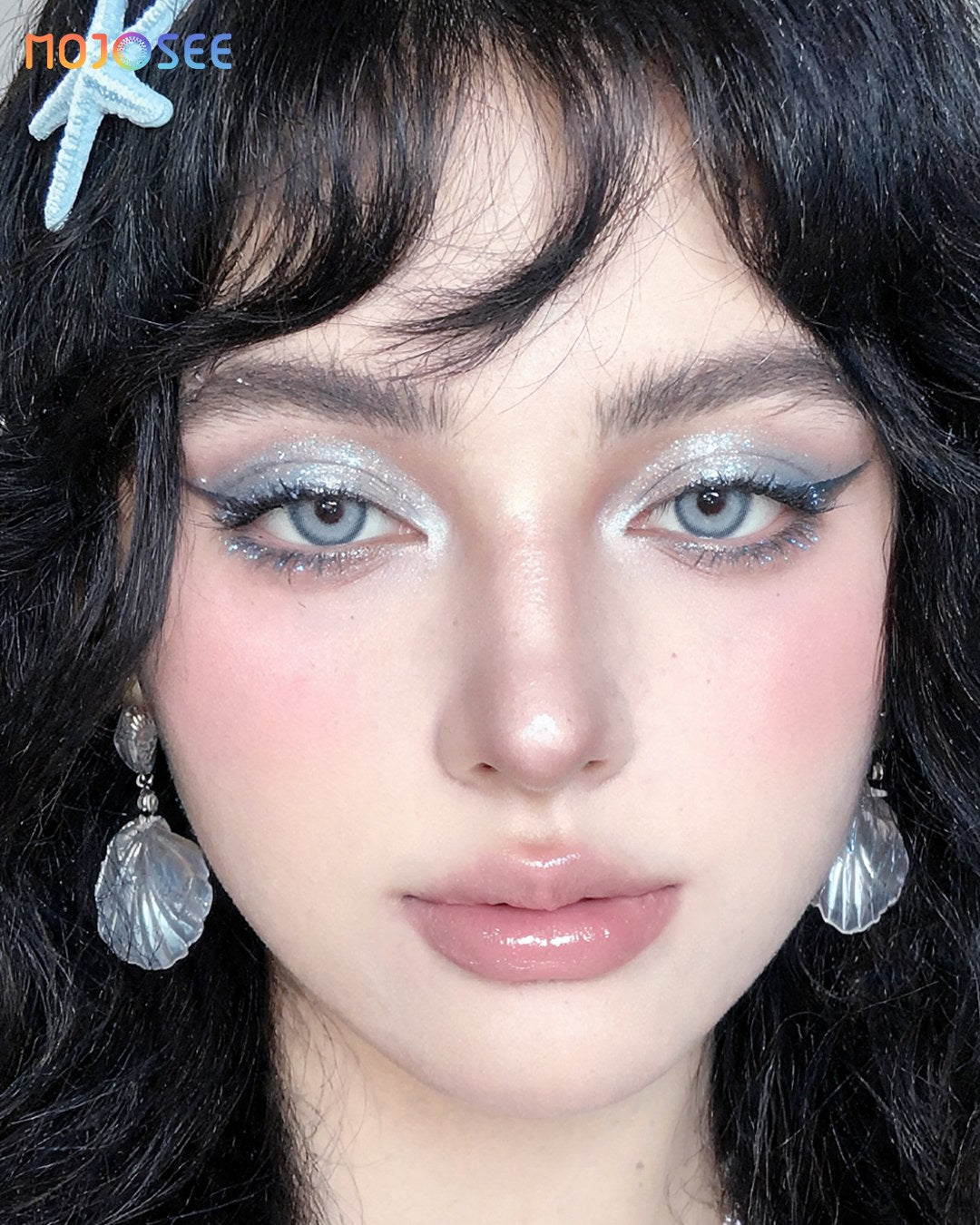 Bliss Azure Colored Contact Lenses — look 3