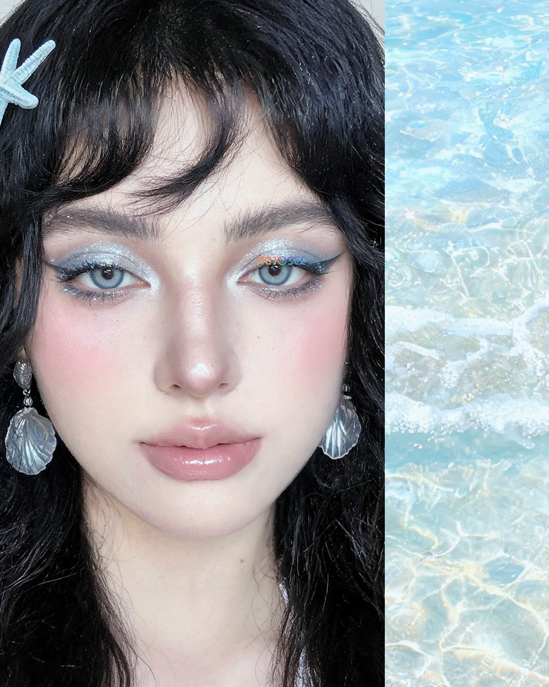 Bliss Azure Colored Contact Lenses — look 4