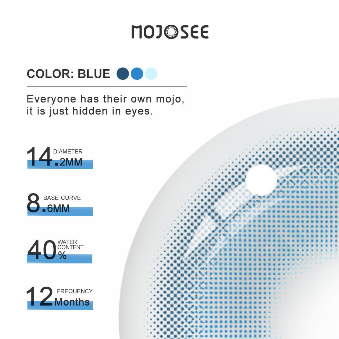 Heartiris Blue Colored Contact Lenses