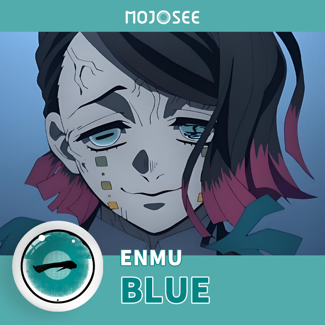 Enmu Lower Rank Calligraphy (Left Eye) Cosplay Contact Lenses – Demon Slayer