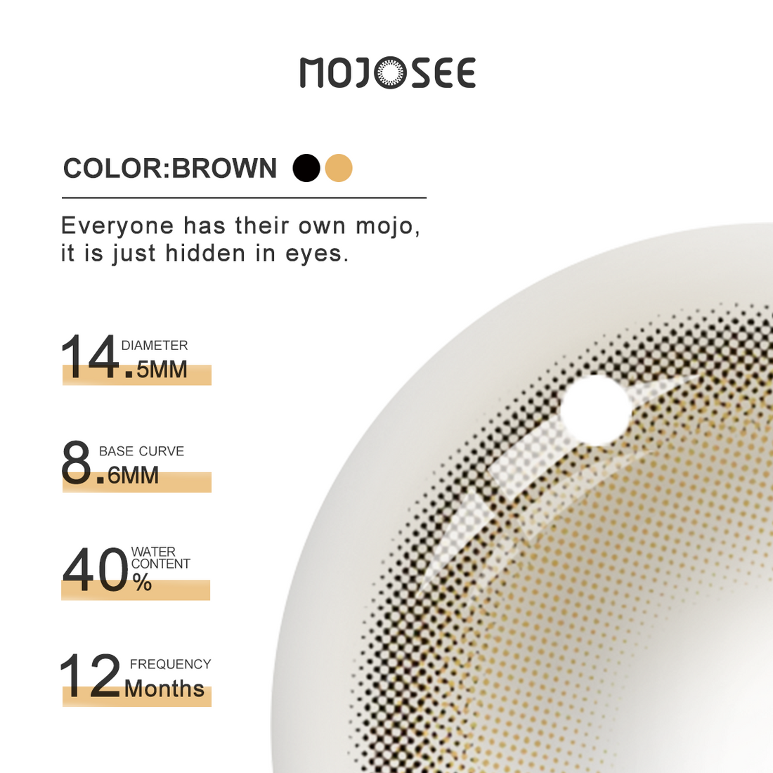 Caramel Pudding Brown Colored Contact Lenses