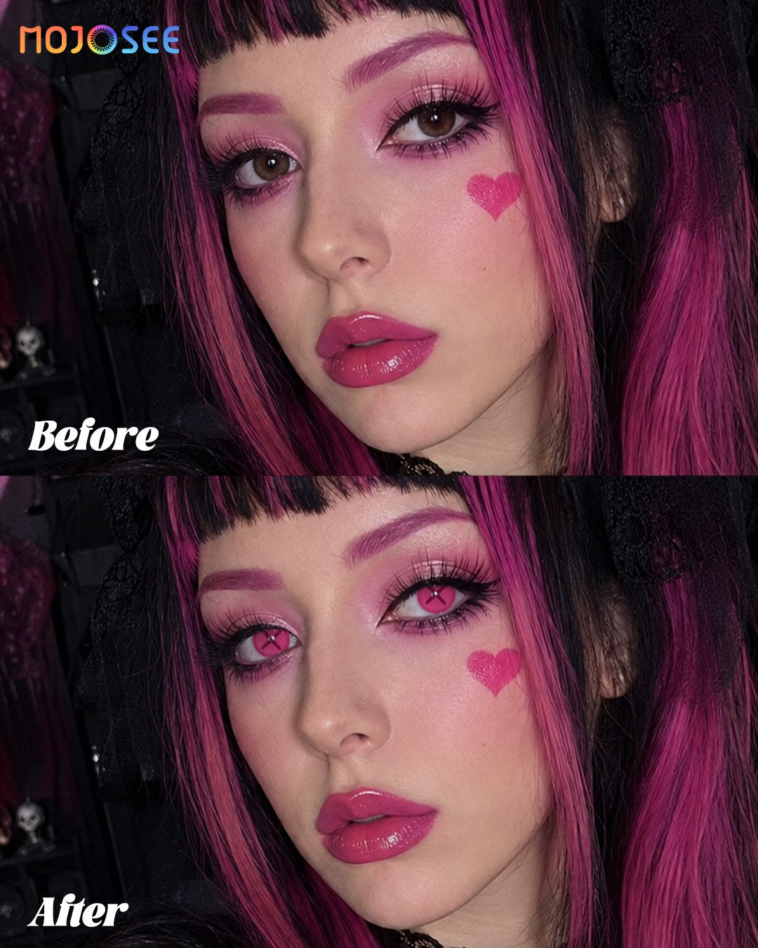 Button Eye Azalea Vera Nair Perfumer Colored Contact Lenses – Identity V — look 2