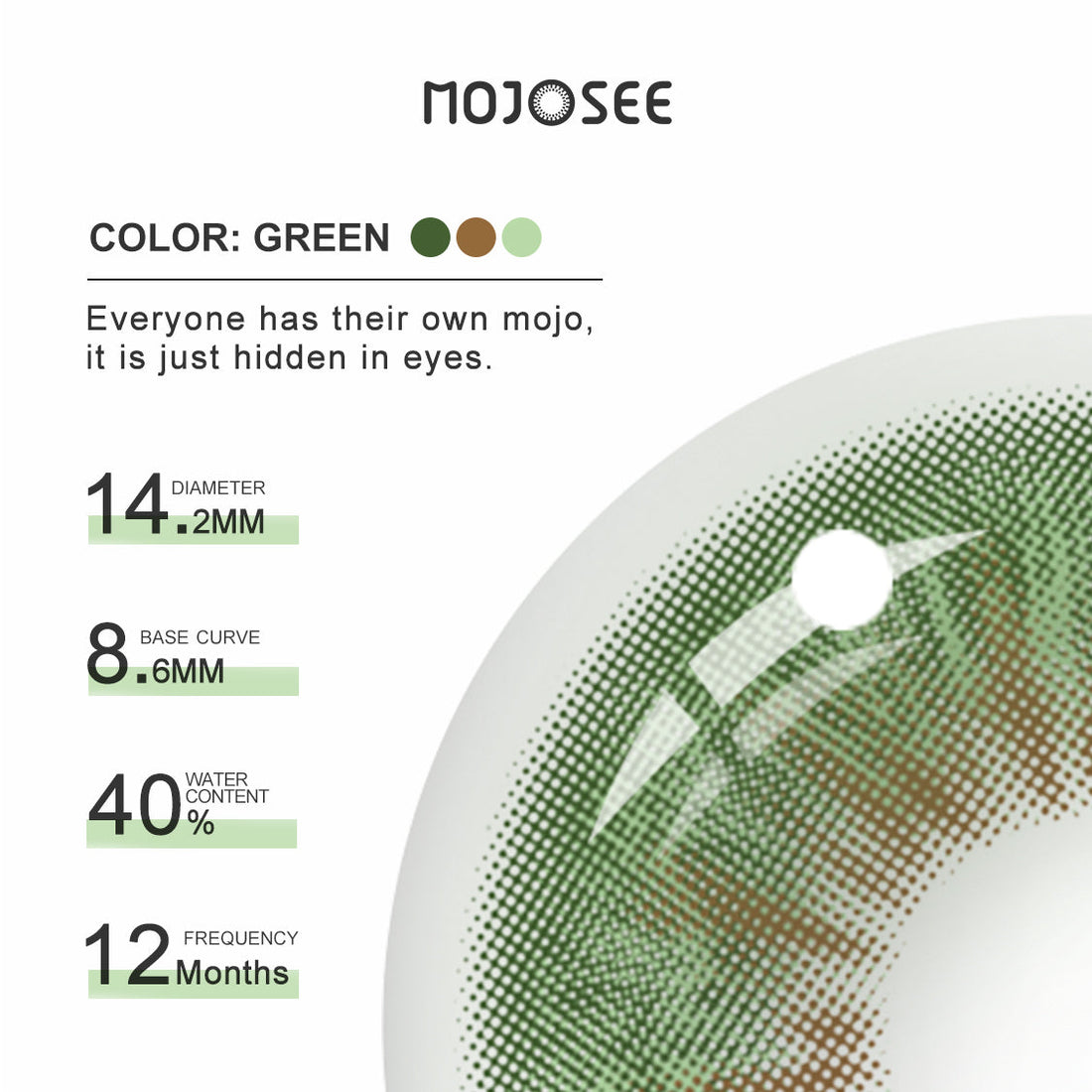 Wildness Snake Green Colored Contact Lenses