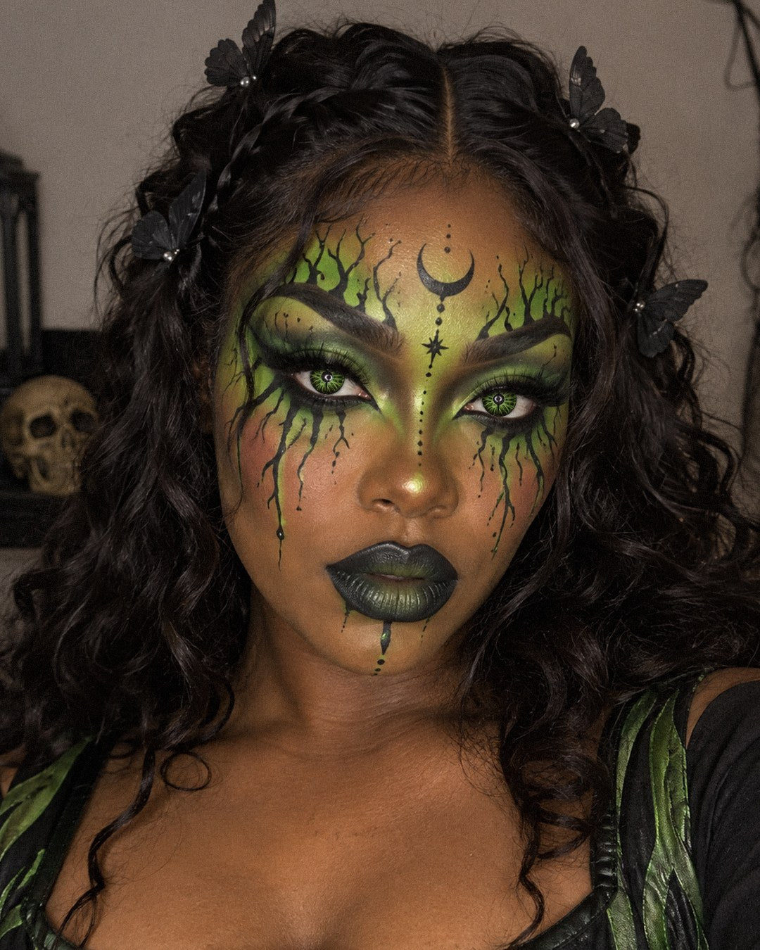 Green Snake Eye Prescription Colored Contact Lenses – Green Slit Pupil Reptile Eye — look 4