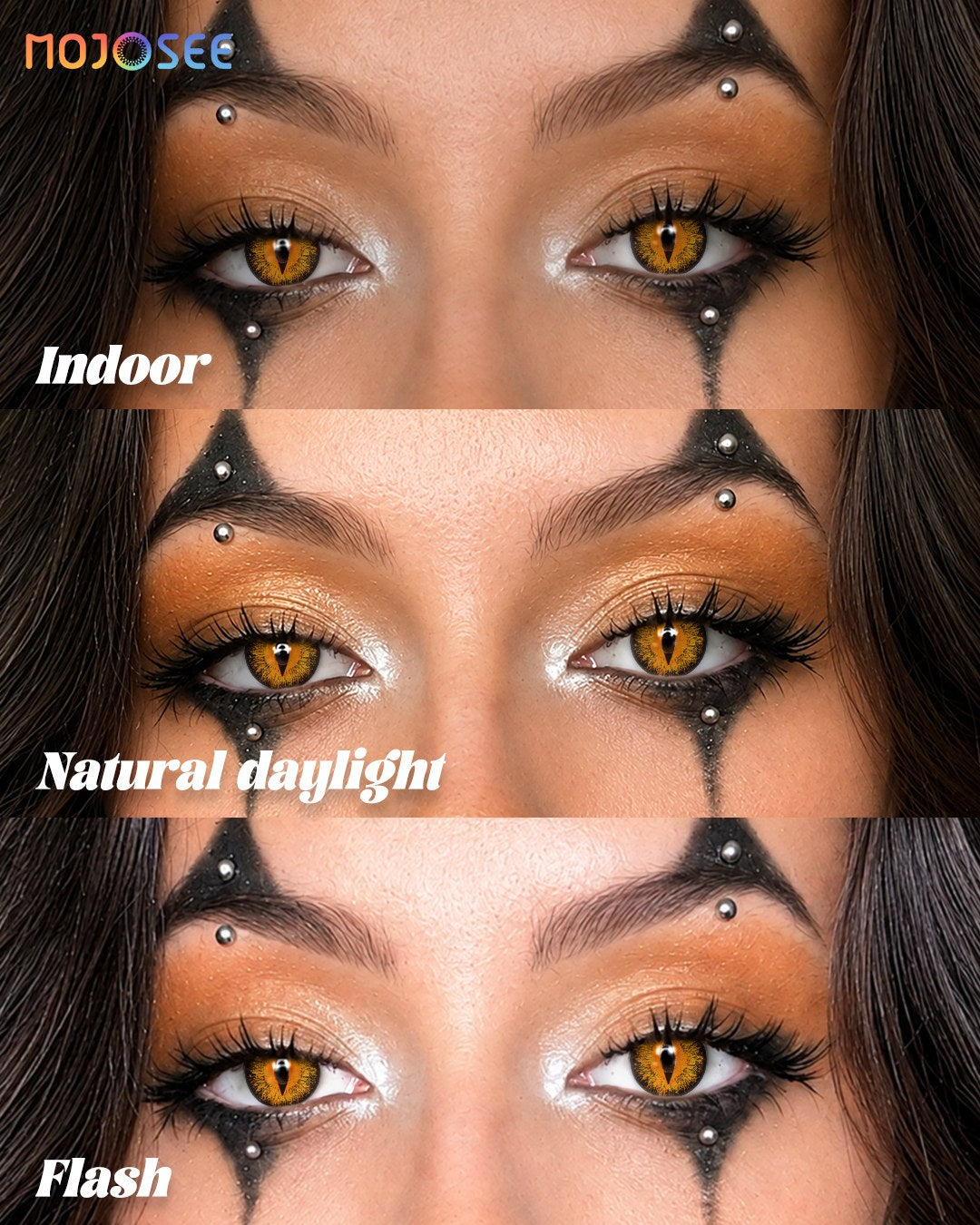 Lizard Eye Brown Colored Contact Lenses — look 4