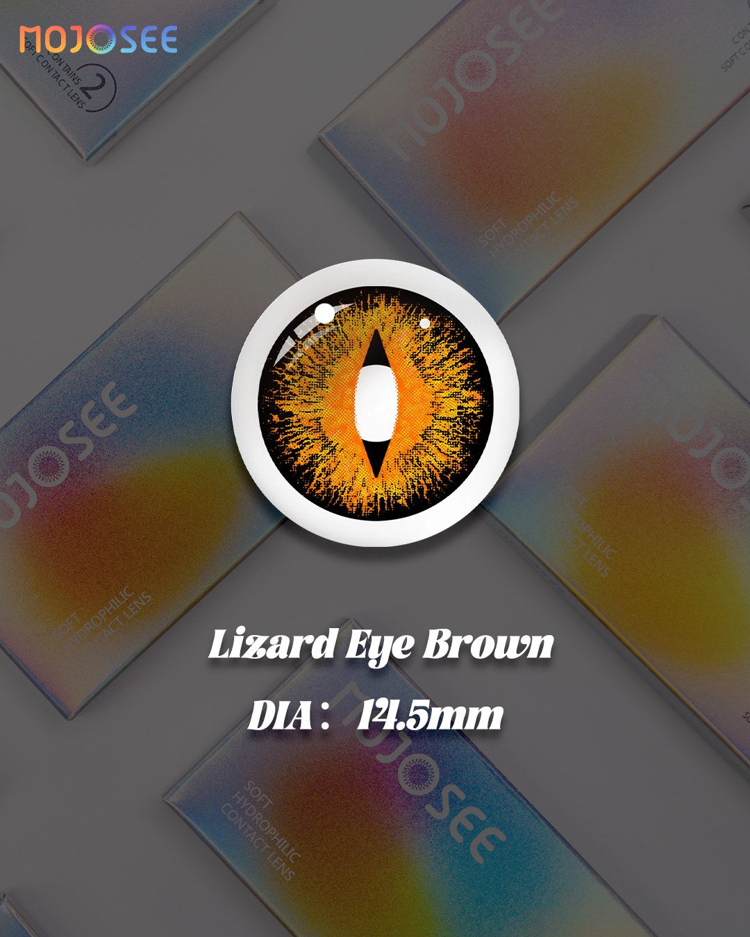 Lizard Eye Brown Colored Contact Lenses — look 6