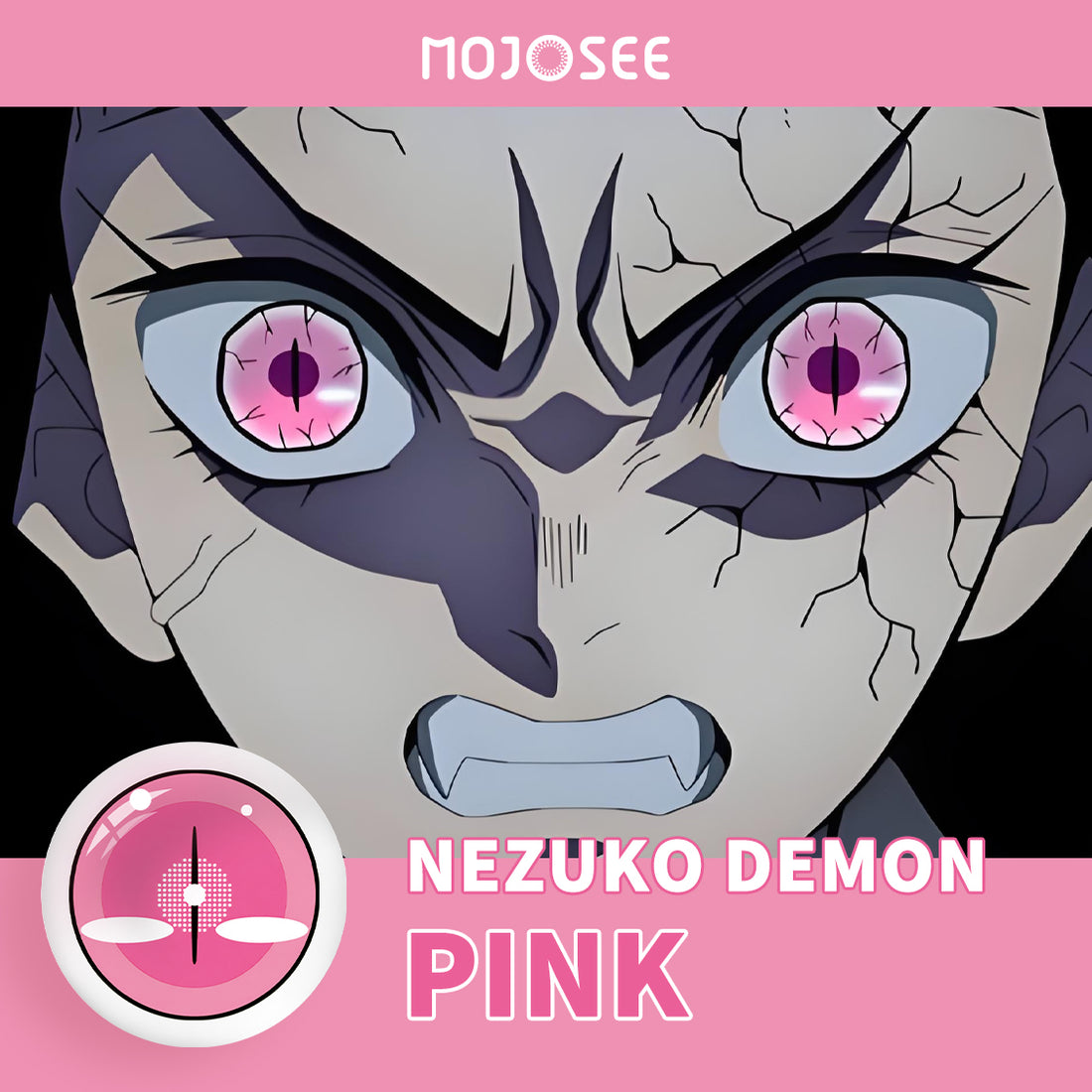 Nezuko Demon Cosplay Contact Lenses – Demon Slayer