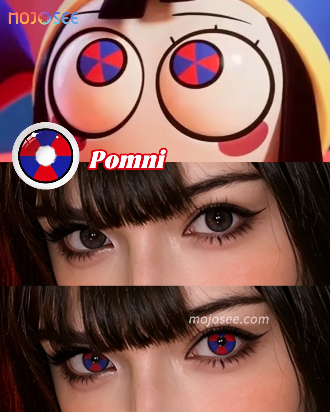 Pomni Prescription Cosplay Contact Lenses – The Amazing Digital Circus — look 3
