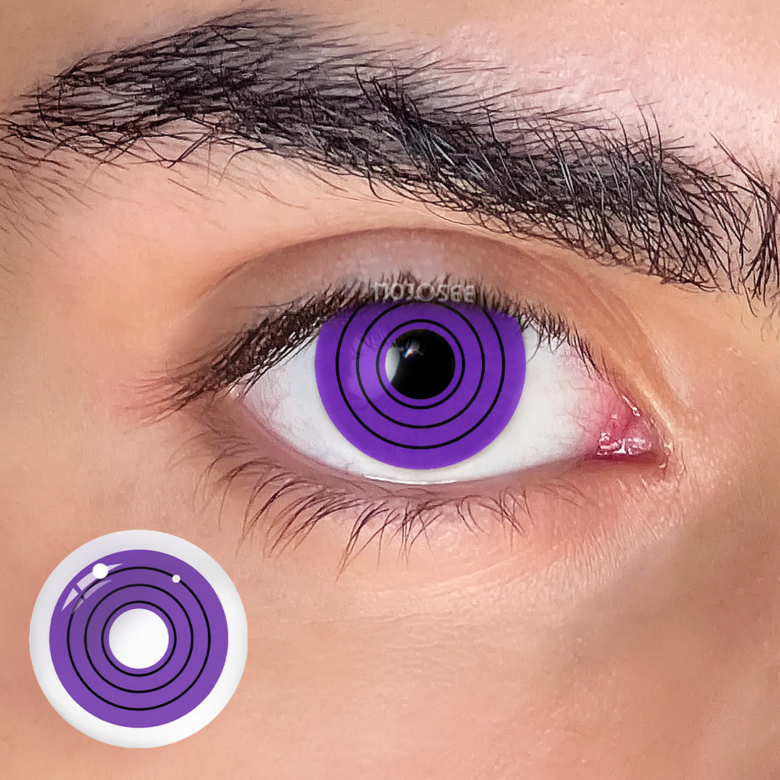 Lelouch Heterochromia Cosplay Contact Lenses‑Red Geass & Purple Eye – Code Geass