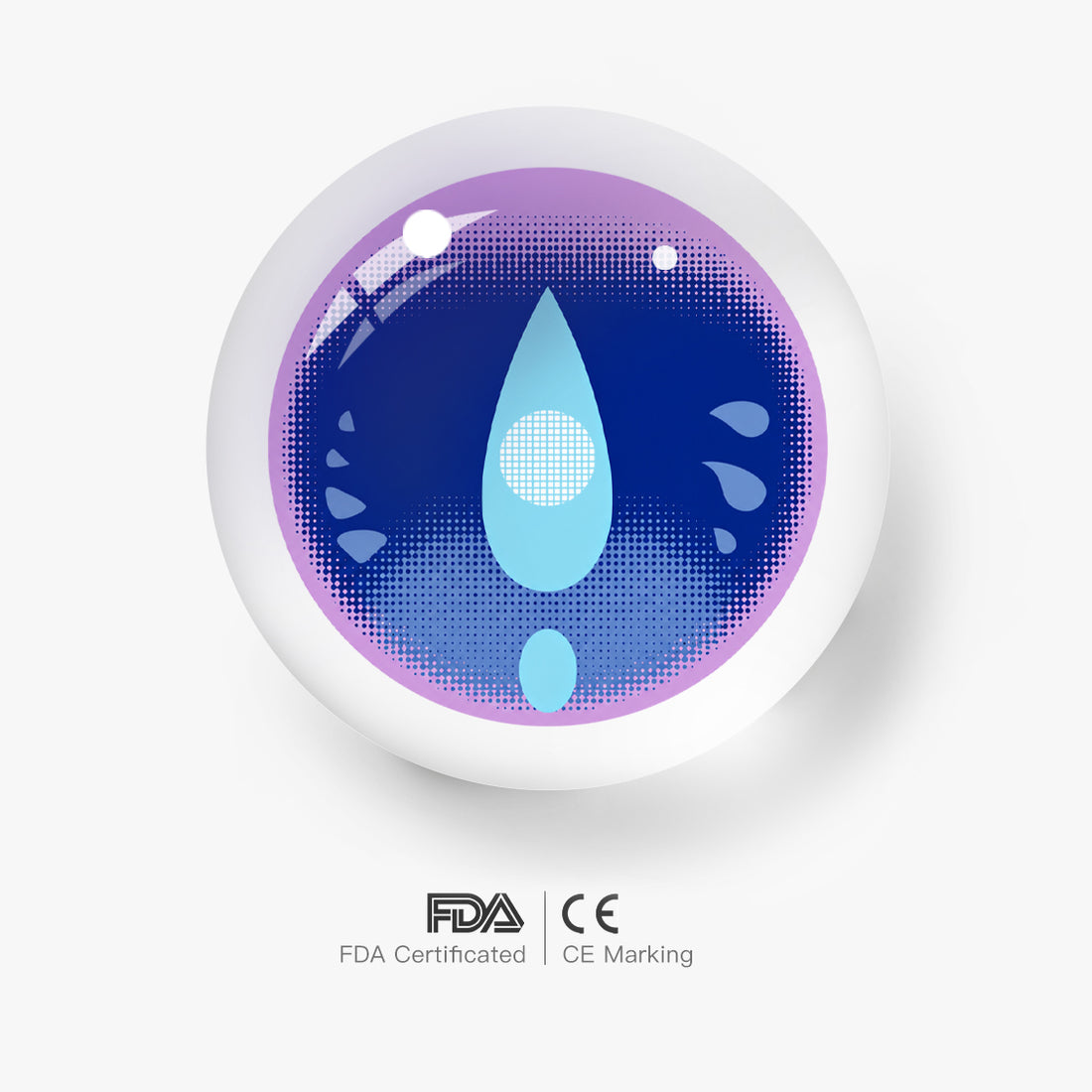 Furina Violet Teardrop Cosplay Contact Lenses – Genshin Impact