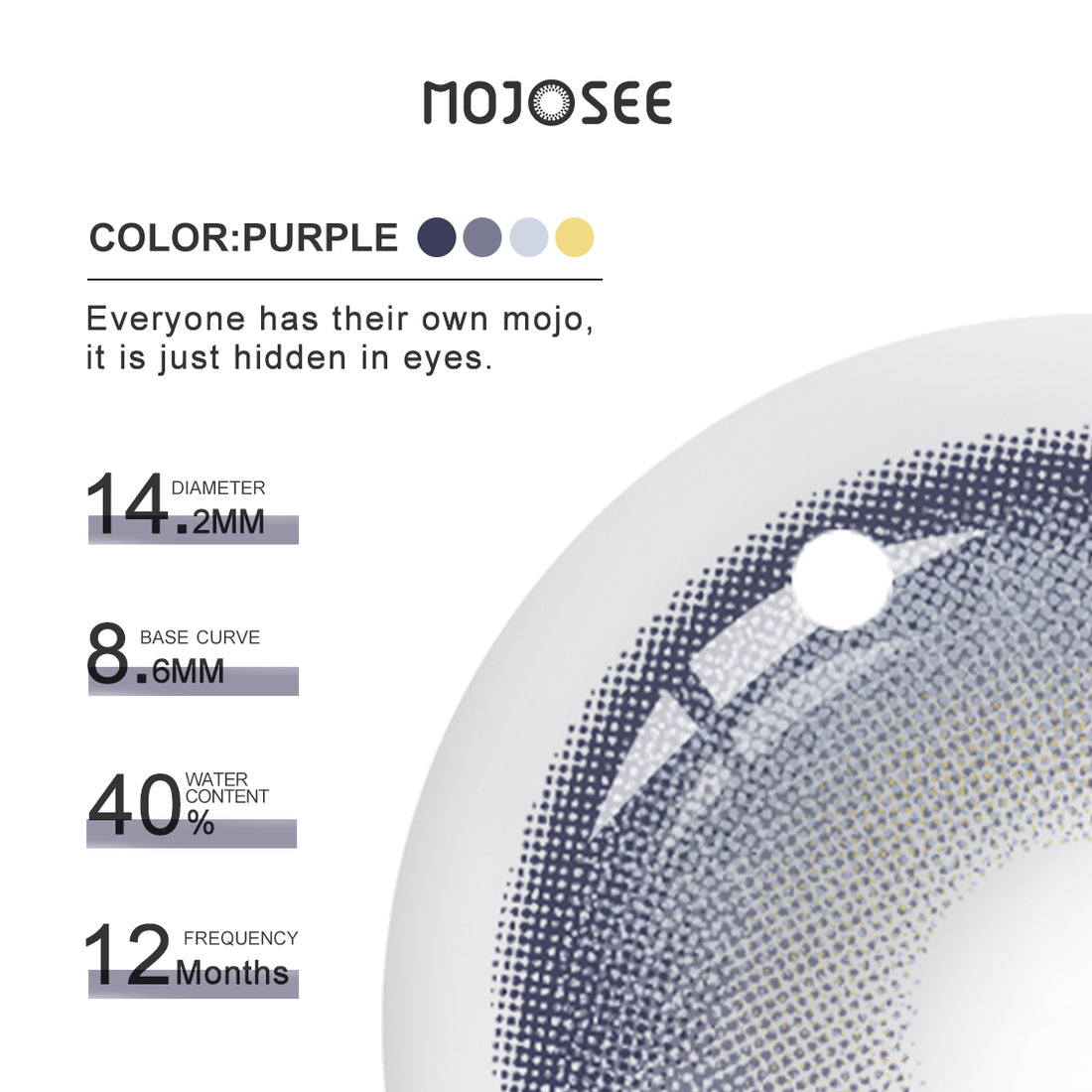 Violet Mirage Colored Contact Lenses for Men