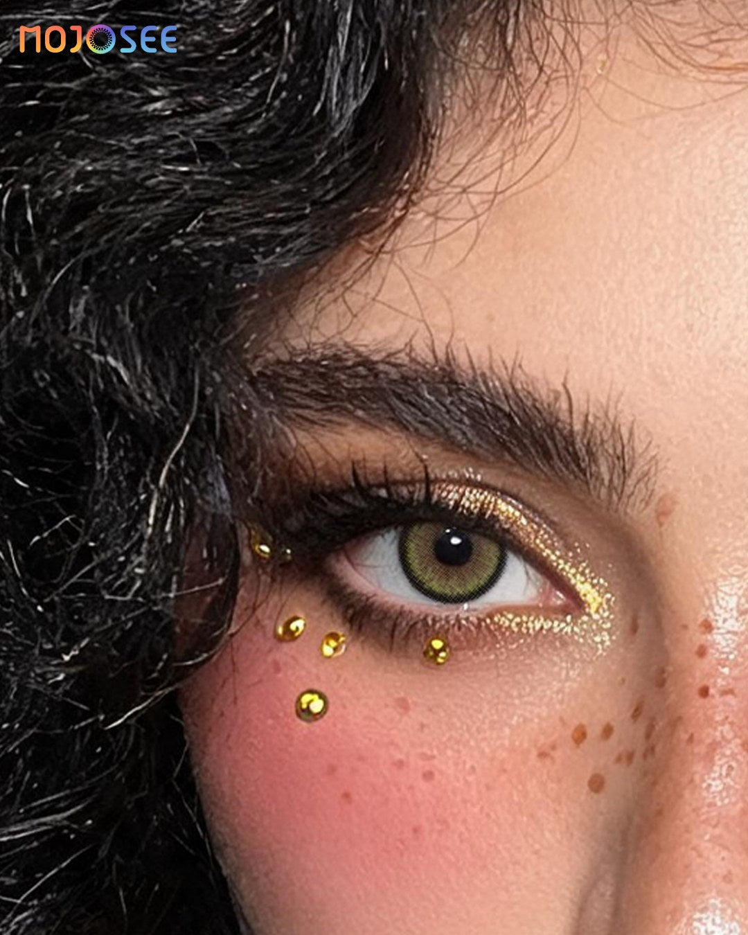 Rain Forest Green Colored Contact Lenses — look 2