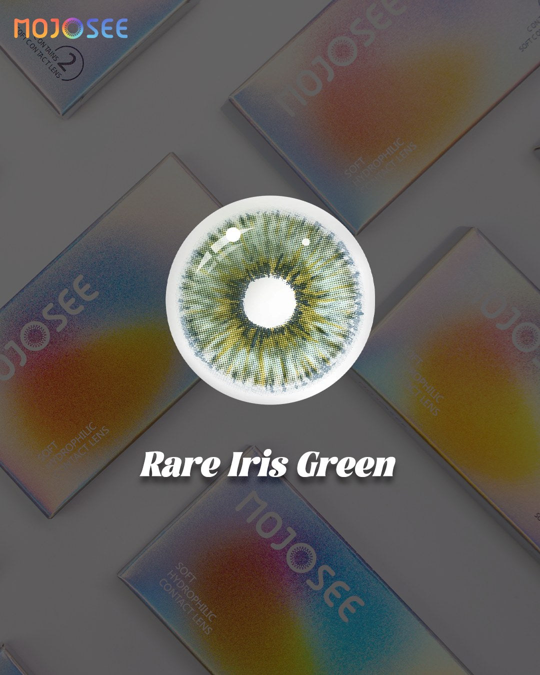 Natural Green Contact Lenses for Dark Eyes - Rare Iris — look 3